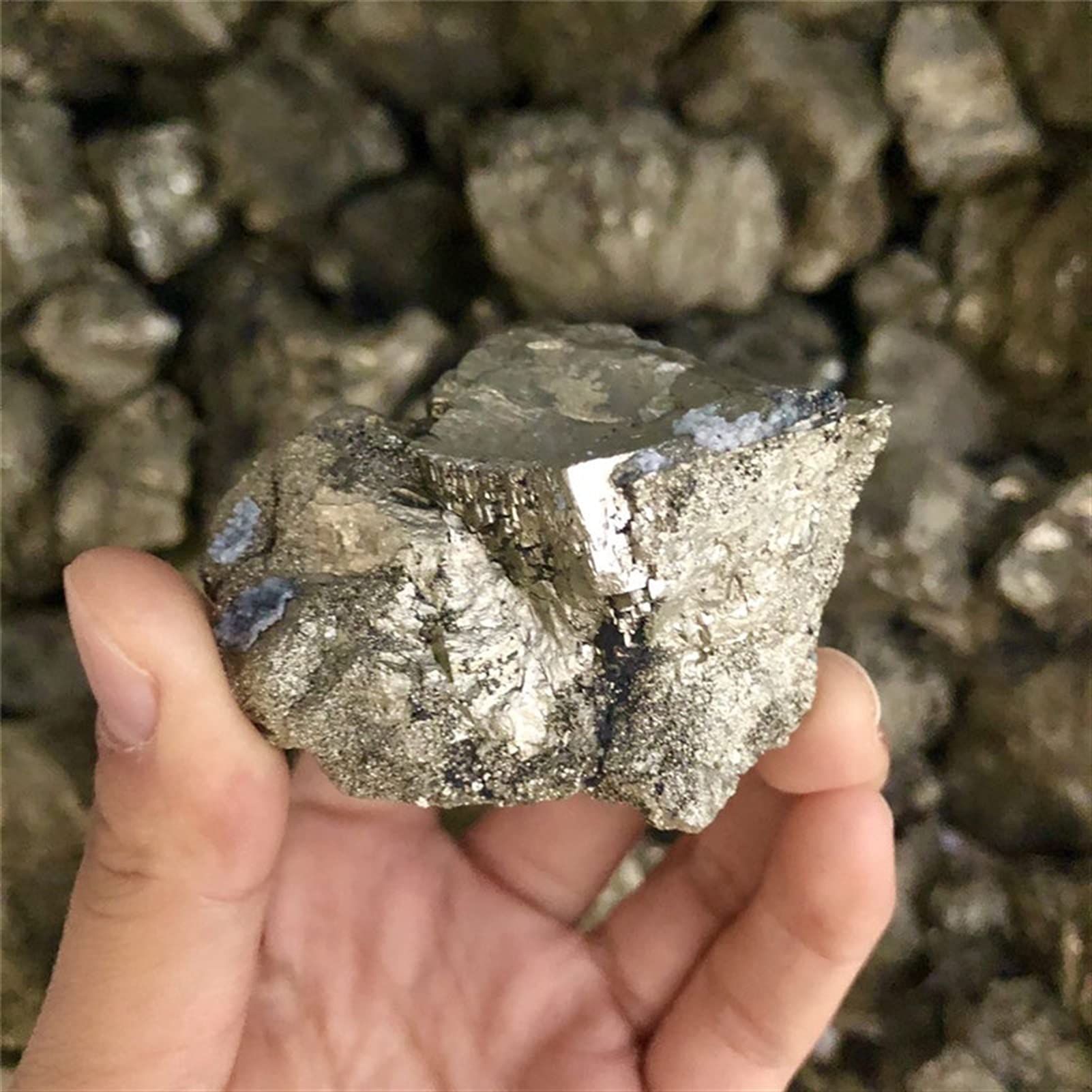 Amazon.co.jp: 天然水晶原石銅黄鉄鉱鉱物標本黄銅鉱水晶岩石クラスター